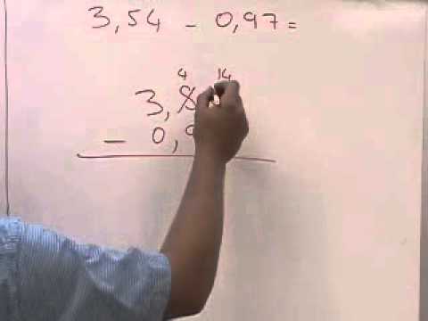 comment poser une soustraction a virgule