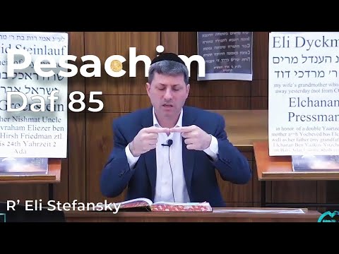 Daf Yomi Pesachim Daf 85 by R’ Eli Stefansky