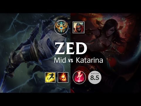Zed Mid vs Katarina - TR Challenger Patch 8.5