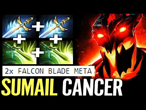 🔥 SUMAIL WTF CANCER BUILD — 2x Falcon Blade 2x Butterfly Late Game Shadow Fiend Dota 2 Pro