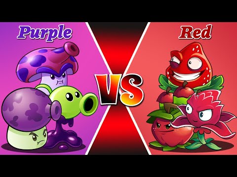 PvZ 2 Team Purple Vs Red Plant Vs Plant-Who Will Win?Plants Vs Zombies 2