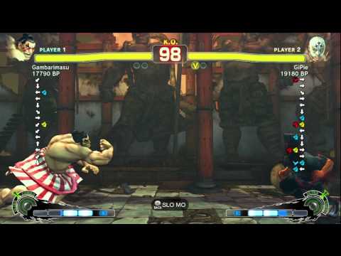 GiPie [Fuerte] vs Gambarimasu [Honda] SSF4 Japanese Online Ranked Matches - TRUE-HD