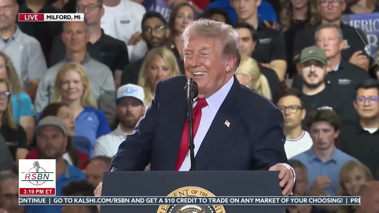 FULL EVENT: President Trump Delivers Powerful Remarks to a Fired-Up Milford, MI Crowd - 07/27/26