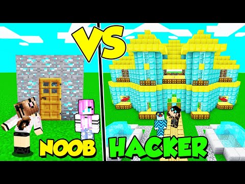 CASA DI DIAMANTE HACKER CONTRO CASA NOOB SU MINECRAFT!!