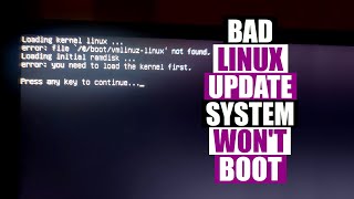 An Update Borked My Linux System. How Did I Fix It?