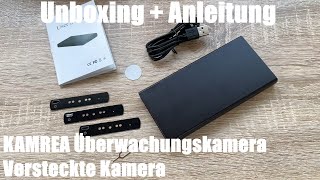 Überwachungskamera KAMREA HD 1080P 10000 mAh Powerbank Kamera Versteckte Kamera Unboxing & Anleitung