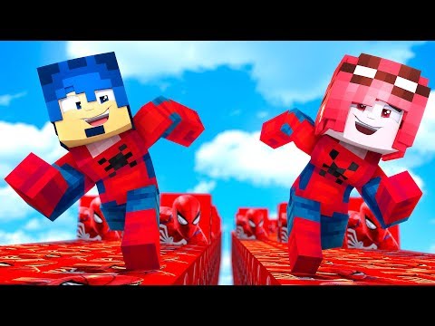 Minecraft ITA - LA CORSA DEI LUCKYBLOCK DI SPIDER-MAN!!