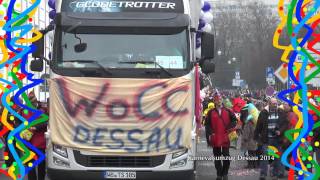 preview picture of video 'Karnevalsumzug in Dessau 2014'