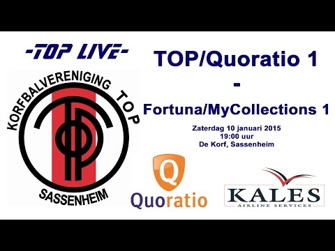 TOP/Quoratio 1 tegen Fortuna/ MyCollections 1, zaterdag 10 januari 2015 om 19:00 uur.