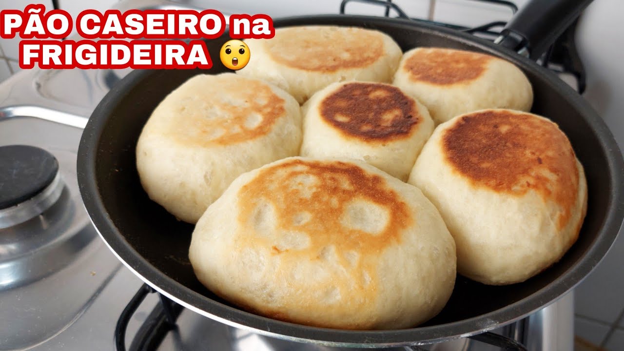 PÃO CASEIRO na FRIGIDEIRA! SEM SOVAR! FOFINHO e FÁCIL de FAZER! 🥖 ECONOMIZE GÁS!