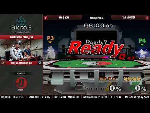 Encircle Tech 2017 - ALG | n0ne (Ganon) vs. Yaw Adjuster (Fox) - SSBM - Singles Pools
