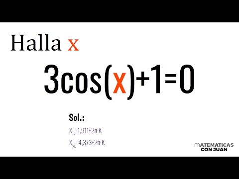 RESOLUCIÓN DE ECUACIÓN TRIGONOMÉTRICA CON EL COSENO: 3cosx+1=0