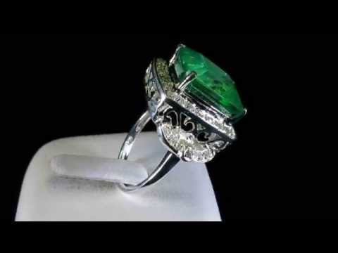 Emerald and Sapphire RIng   HerBijoux