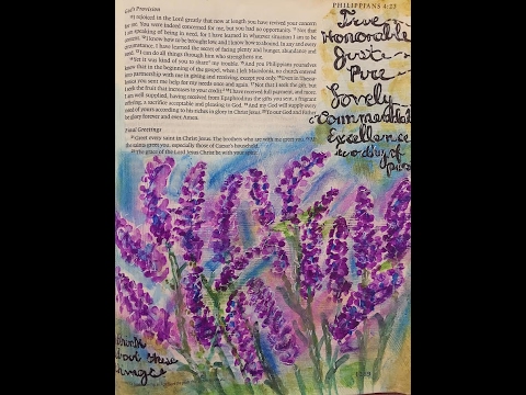 Philippians 4, Bible Art Journaling.
