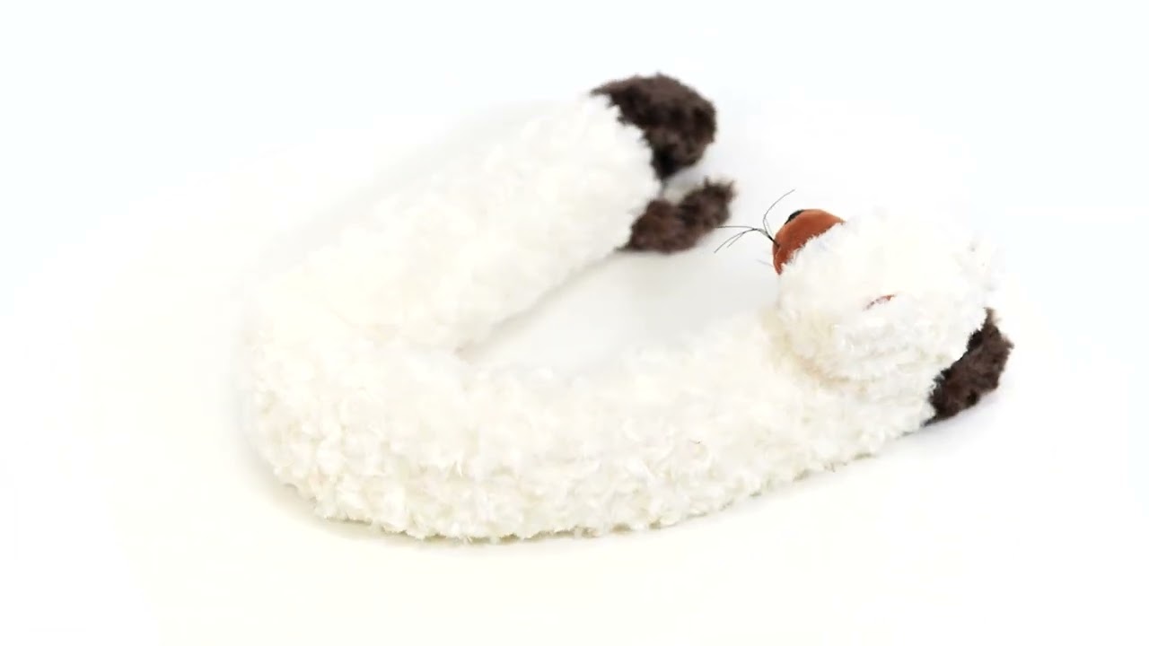 Novelty Cream Cat Micro-Fleece Excluder