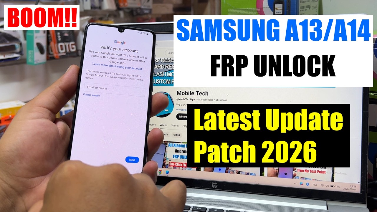 Samsung A13 FRP Bypass 2026 Android 14 | Remove Google Account A13/A14 | samsung A14 5G FRP Unlock