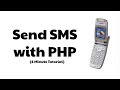 Learn how to send SMS messages using PHP with Twilio in about 4 minutes