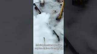 Gas line rupture in Iron County, Wisconsin