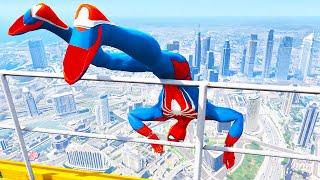 Spiderman Crazy Jumps/Falls #35 (Gta 5 Spider-Man Fails