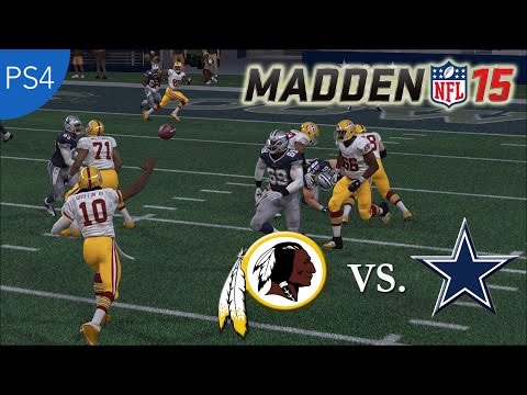 Madden NFL 15 Gameplay (Full Game): Redskins vs. Cowboys (PlayStation 4) PS4