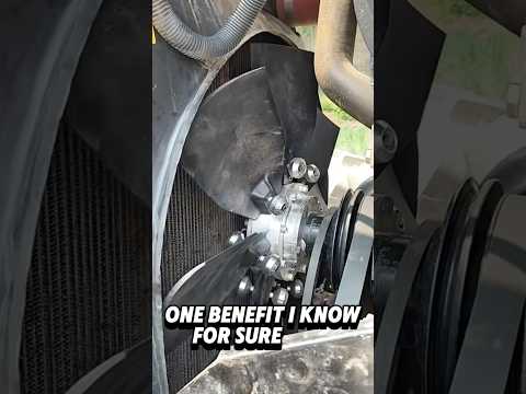 How do you like this custom radiator fan blades setup for semi truck? #trucking #trucker