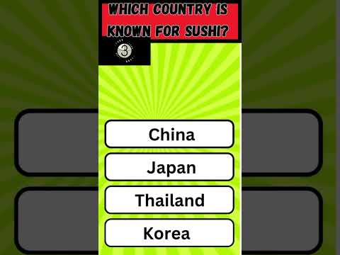 Which country is known for SUSHI? #puzzle #quiz #fyp #shorts #yoitubeshorts #usa #nigeria #riddles