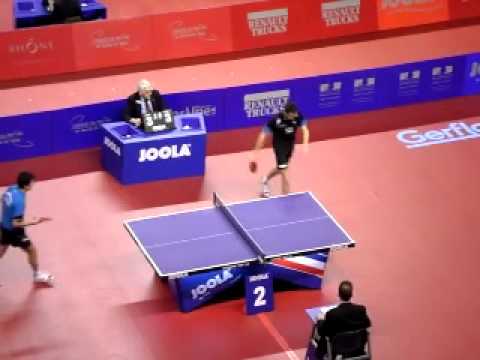 Alexey Smirnov (rus) vs Adrien Mattenet (fr) Top 12 européen de Tennis de Table 2012 3ème manche