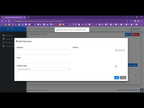 Question Paper Generator System in PHP Application Projects