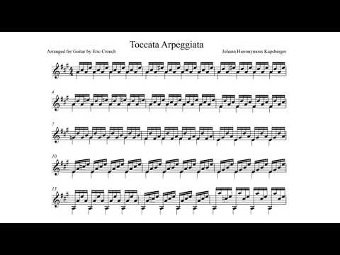 Johann Hieronymous Kapsberg - Toccata Arpeggiata - Score Video