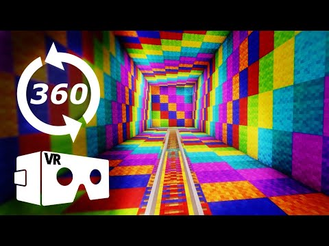 360 Vacation VR - 🍭 Roller Coaster in Minecraft 360 VR Video Optical Illusion Virtual Reality 3DVR360VIDEOS #360video
