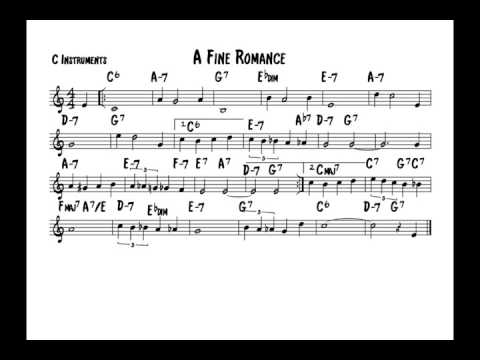 A fine romance - Play along - C version