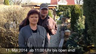 preview picture of video 'Einladung zum Fahrtag auf der H D&RGW am 04. Mai 2014 in Elstal bei Familie Handro'
