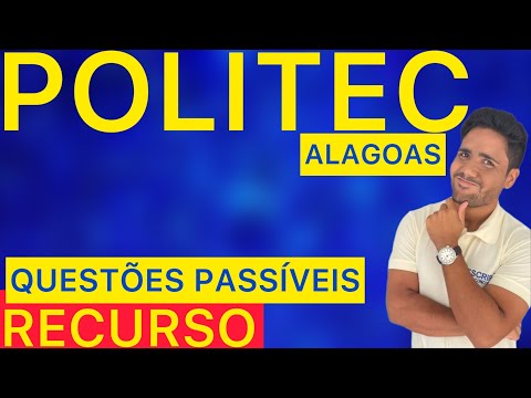 Concurso POLITEC AL: questões passíveis de recurso, banca CESPE