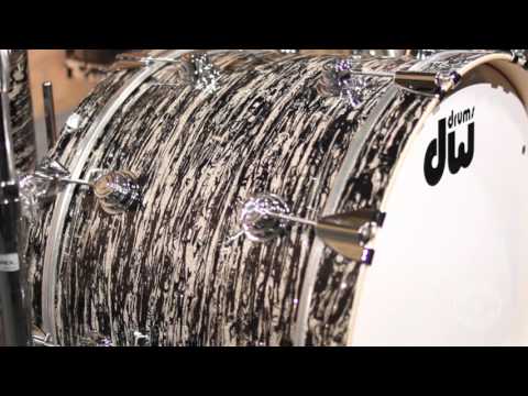 DW Jazz Series Drum Set in Black Oyster Glass 22-12-14-16