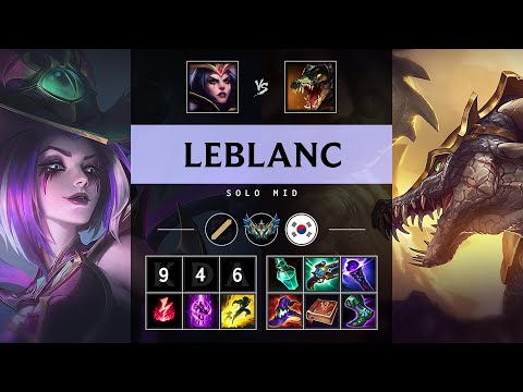 LeBlanc Mid vs Renekton: Killing spree - KR Challenger Patch 14.22