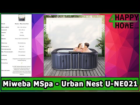 Miweba - MSpa Urban Nest (U-NE021) | Whirlpool 186 x 125 x 68 cm | Produktvorstellung