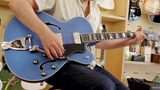 Video thumbnail for Guild Newark Street X175 Manhattan Special in Malibu Blue Demo by The Guitar bar