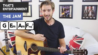 'That's Entertainment' Guitar Tutorial - The Jam/ Paul Weller - 4 Chord Acoustic Song