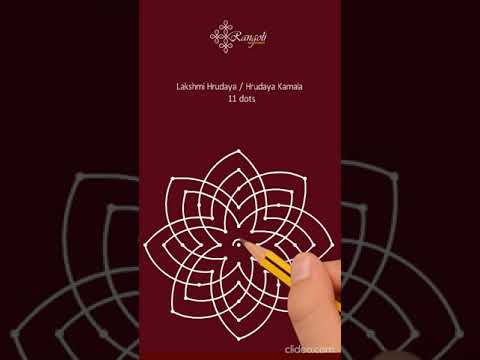 Lakshmi hrudaya kamala rangoli | Astadala padma rangoli | Friday pooja Rangoli | Lakshmi muggulu