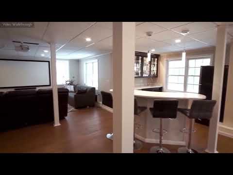 A Stunning Basement Bar and Home Theater in Littleton, MA