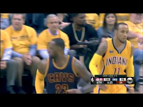 LeBron James Huge Tomahawk Dunk Cavs vs Pacers NBA Playoffs 4-20-17