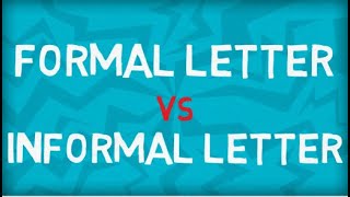 Formal Letter vs Informal Letter | Writing Skills