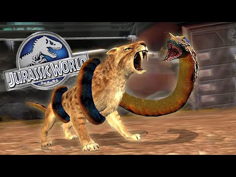 SMILODON VS TITANOBOA - CENOZOIC TOURNAMENT || JURASSIC WORLD THE GAME