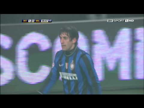 Serie A: Inter 2-0 Milan Milito's goal Sky HD 720p (1-0)