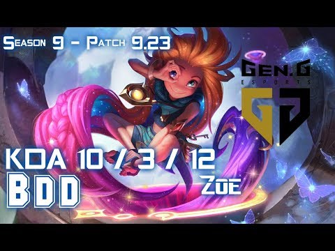 Gen BDD ZOE vs IRELIA Mid - Patch 9.23 KR Ranked