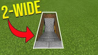 How To Build An EASY 2-Wide Hidden Staircase In Minecraft Bedrock!