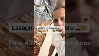 Increíble trabajo en el crucero, lasaña para 4500-5000 personas🤯 #cruises #cruceros #lasagna #chef