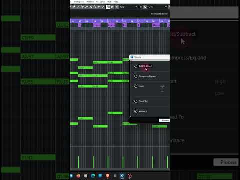Velocity variance in cubase 12 pro. Cubase pro tips