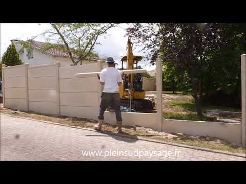 comment poser grillage rigide avec plaque beton