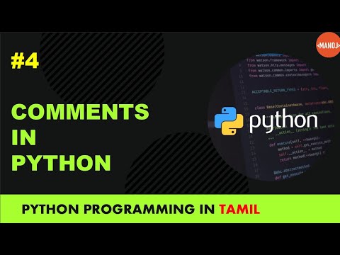 Python Programming In Tamil Comments In Python Single Line Multi Line Manojkumar C